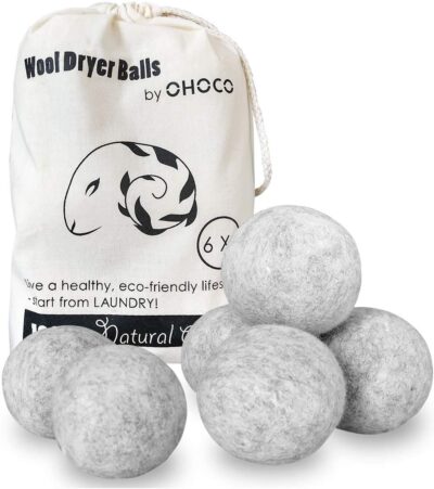 Wool Dryer Balls 6 Pack XL, Organic Natural Wool for Laundry