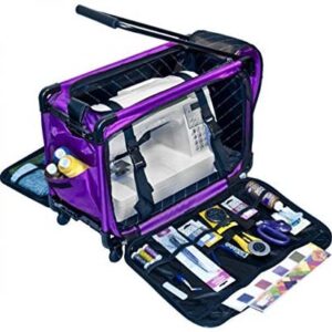 Medium Purple Mascot Tutto Machine on Wheels Sewing Carrier Case