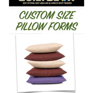 QB135 - Custom Size Pillow Forms - Front Cover
