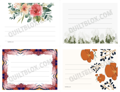 QB142 - Quilt Labels - Set 7 with lines and Watermark - Image