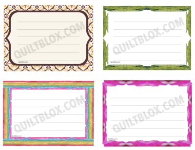 QB144 - Quilt Label - Set 9 - with lines and Watermark - Image