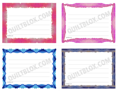 QB147 - Quilt Labels - Set 12 - with lines and Watermark - Image
