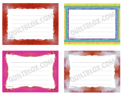 QB148 - Quilt Labels - Set 13 - with lines and Watermark - Image