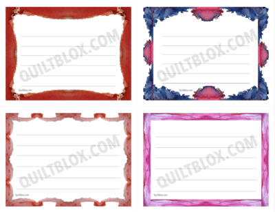 QB149 - Quilt labels - Set 14 - with lines and Watermark - Image