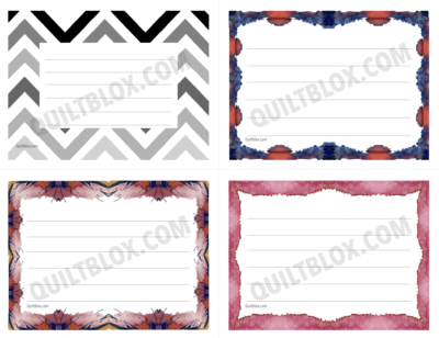 QB150 - Quilt Labels - Set 15 - With lines and Watermark - Image - Quilt Labels - Set 15 - With lines and Watermark - Image