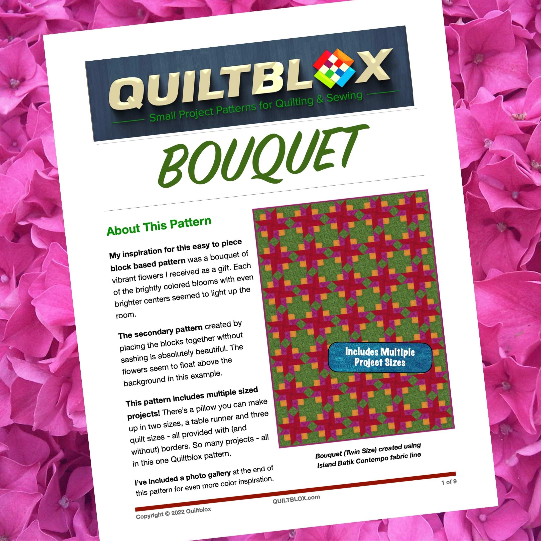 QB113 - Bouquet - PDF Pattern - Image