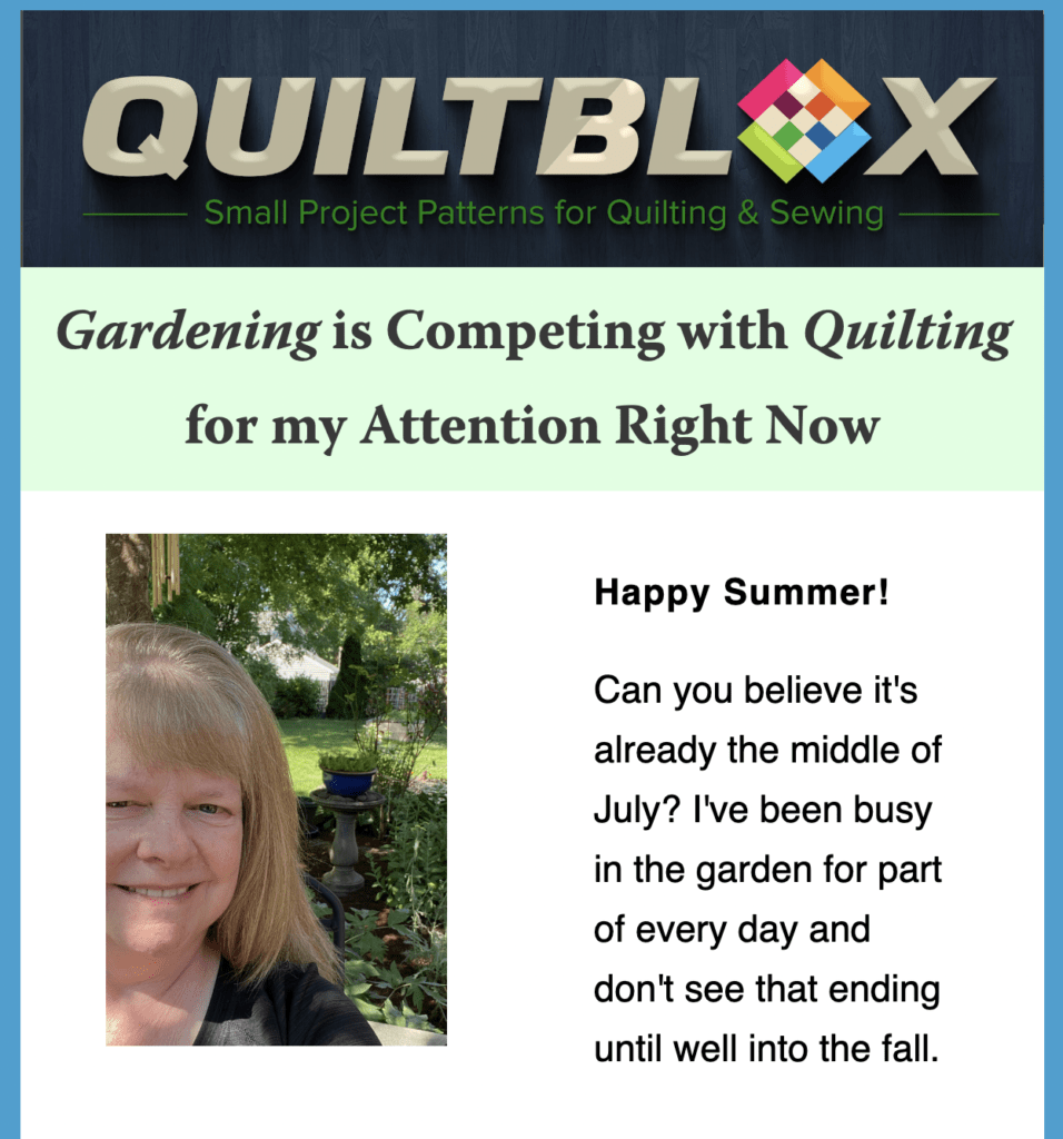 Quiltblox eNewsletter July 15 2022
