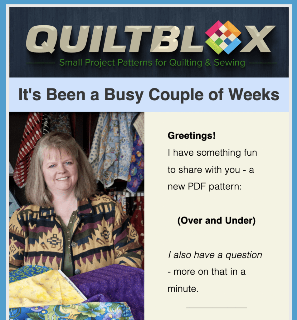 Quiltblox eNewsletter July 1 2022