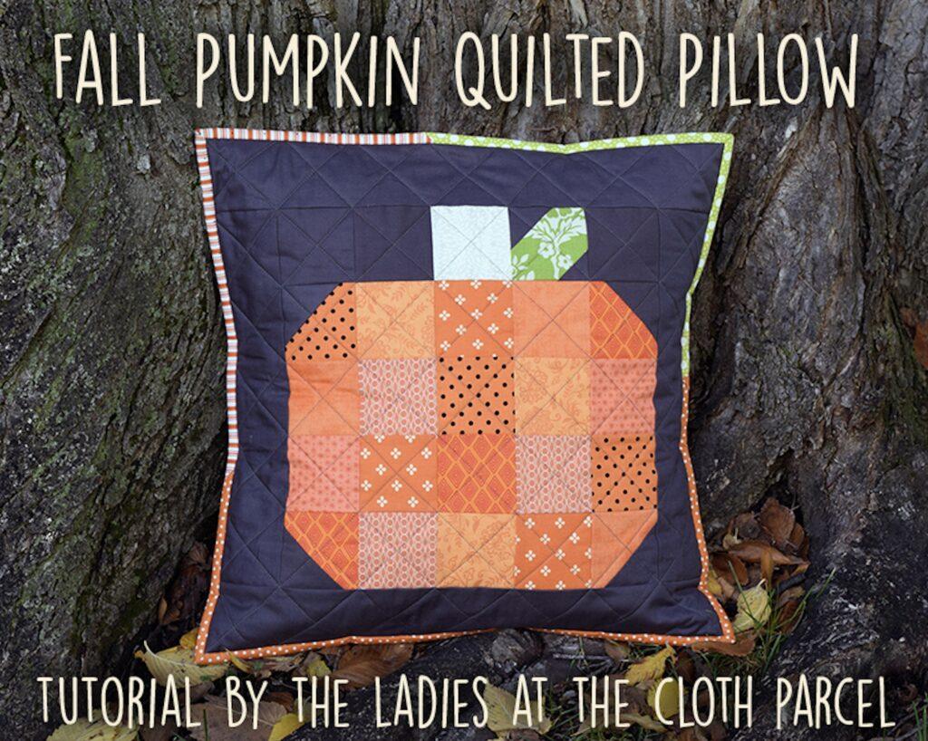 Pumpkin Quilted Pillow - The Cloth Parcel