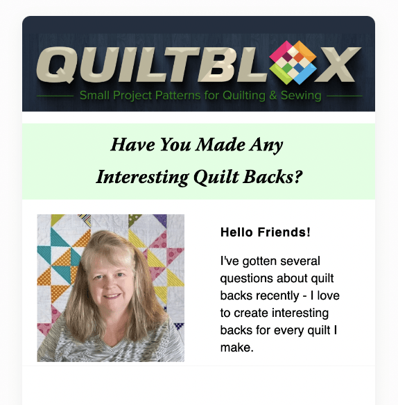 Quiltblox eNewsletter - November 1 2022