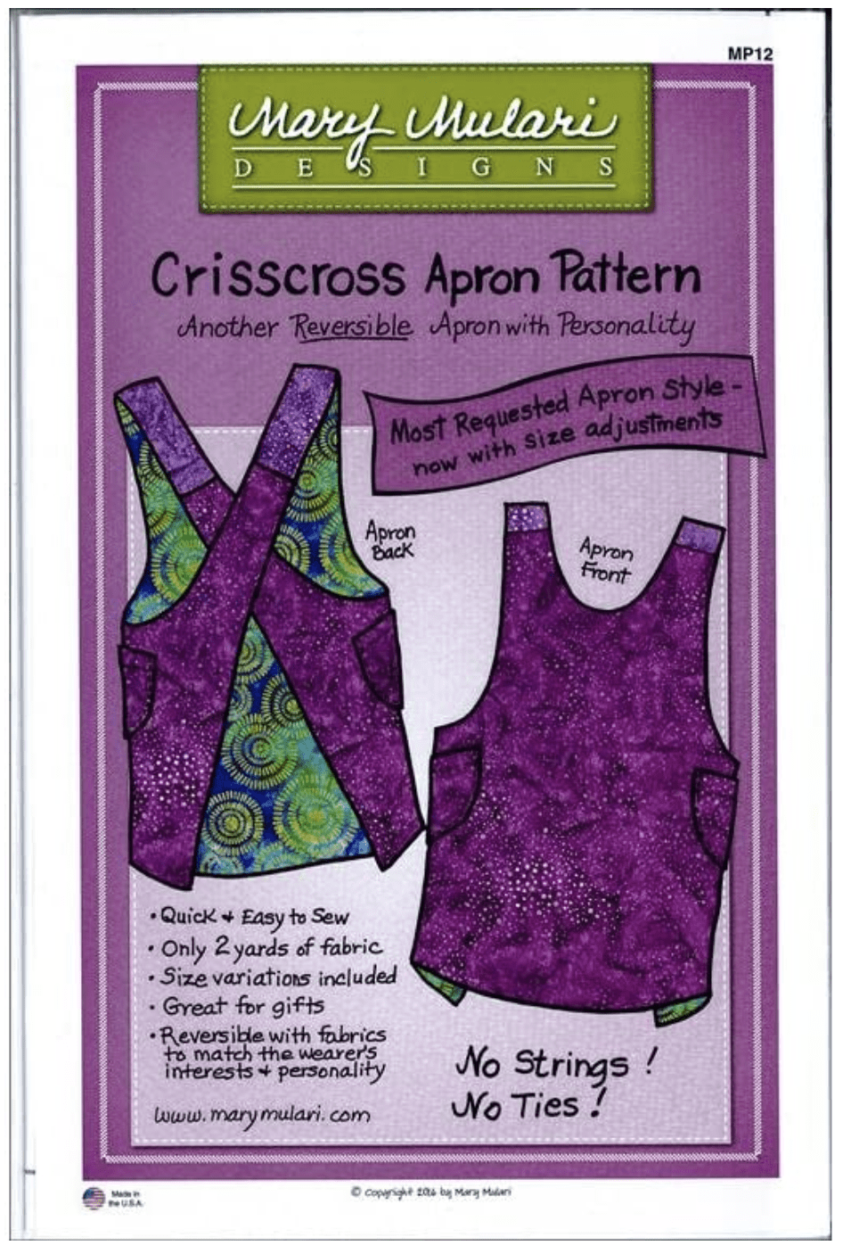 The Criss Cross Apron Pattern – By Mary Mulari