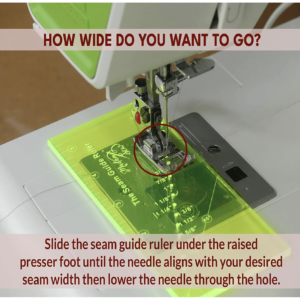 Seam Allowance Ruler and Magnetic Guide by Madam Sew - Seam Width