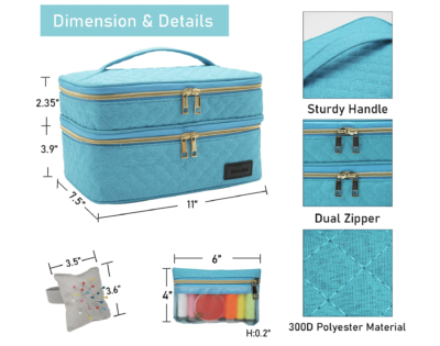 Sewing Organizer Bag - with Dimensions