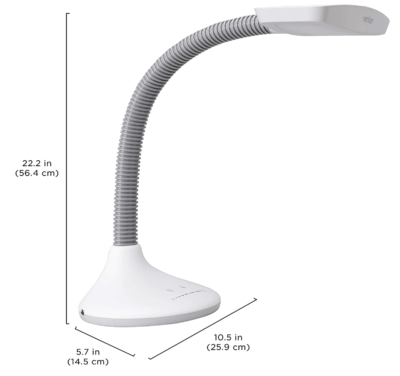 Verilux Smart Light - with Dimensions