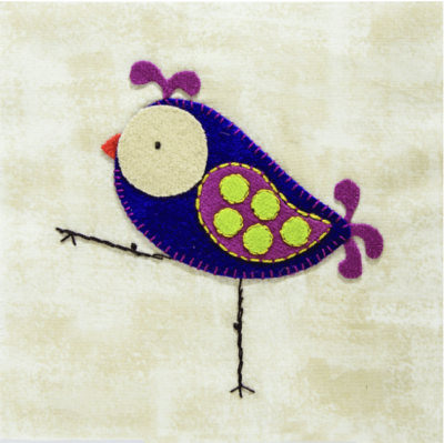 Whimsical Wool Applique - Bird