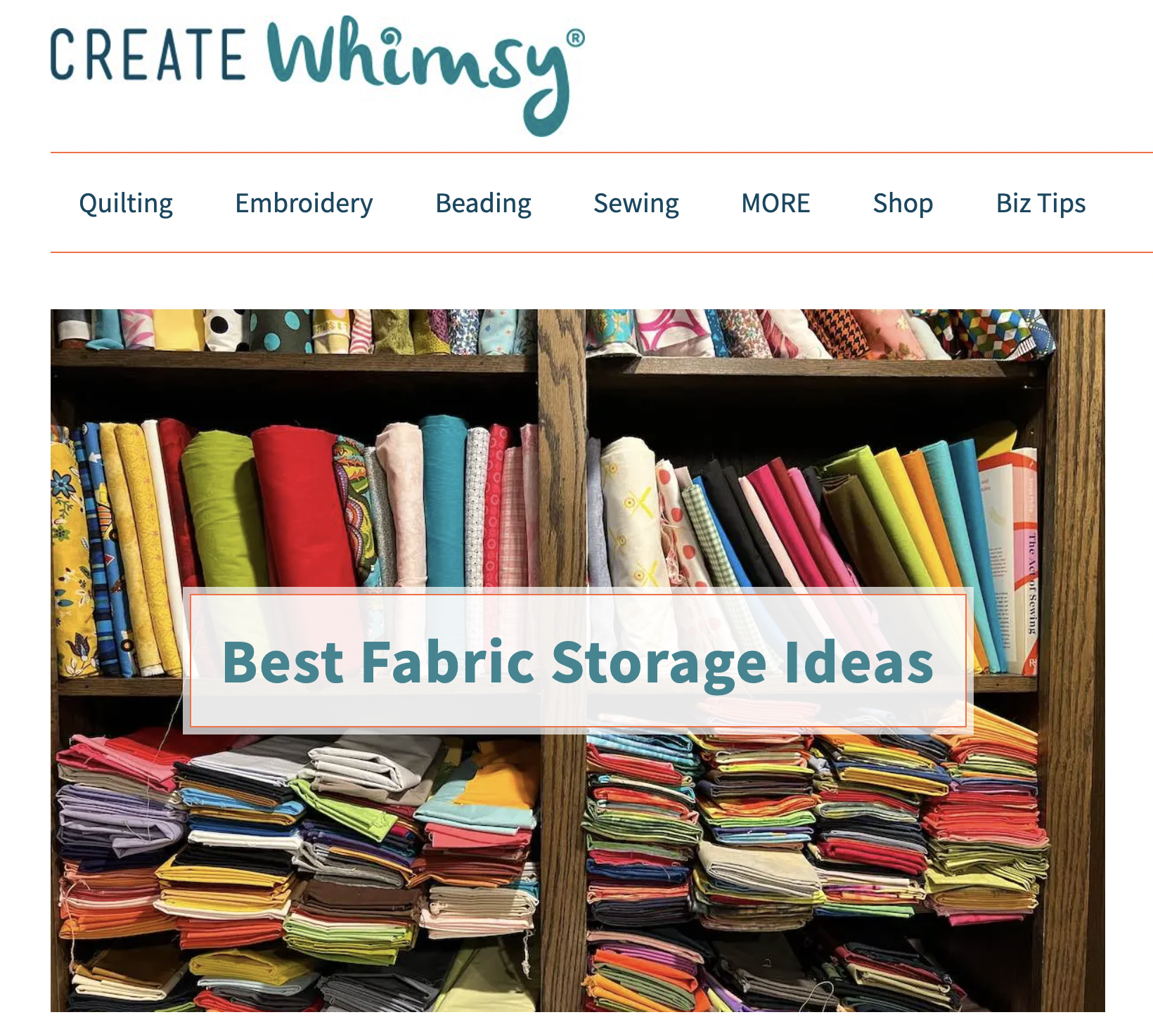 Fabric Storage and Fabric Organization Ideas
