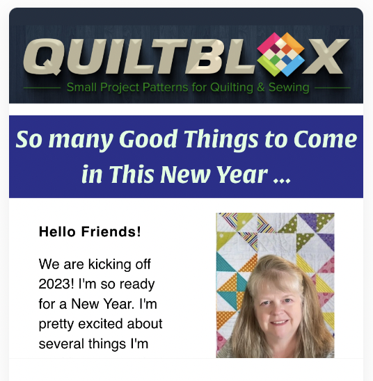 Quiltblox eNewsletter - January 14 2023