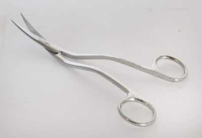 Bent Handle Curved Embroidery Scissors - Opened
