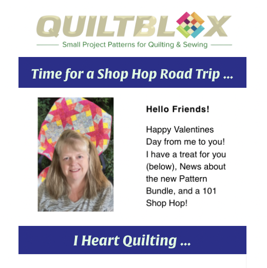 Quiltblox eNewsletter - February 11 2023