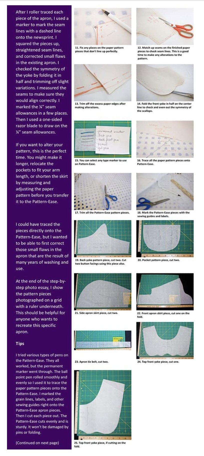 Using Tracing Paper on a Sewing Pattern