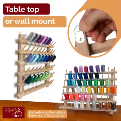 MadamSew Thread Rack - Wall or Table Mount