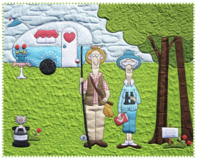 Campers by Amy Bradley - Placemat - Older Couple Image - Quiltblox.com