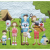 Campers by Amy Bradley - Placemat Young Family Image - Quiltblox.com