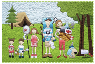 Campers by Amy Bradley - Placemat Young Family Image - Quiltblox.com