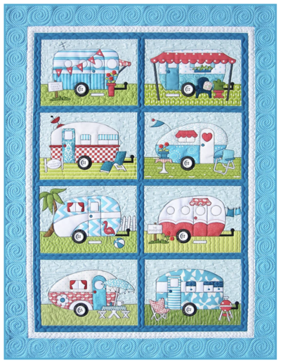 Campers by Amy Bradley - Quilt Version 2 Image - Quiltblox.com