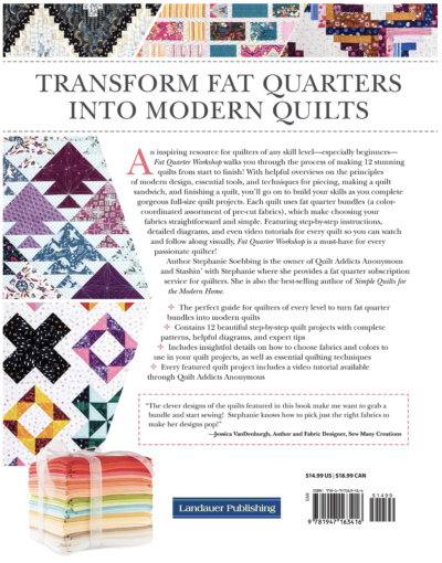 Fat Quarter Workshop - Back Cover Image - Quiltblox.com