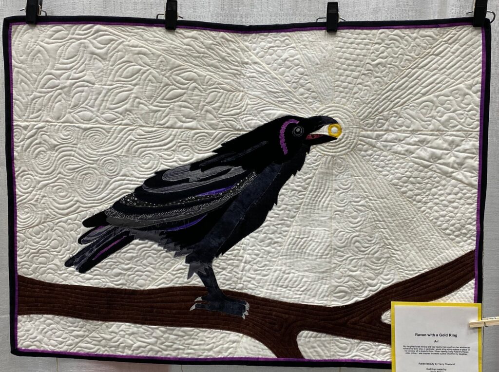 The MPS 2023 Earth day Quilt Show - Diana B. - Raven with a Gold Ring