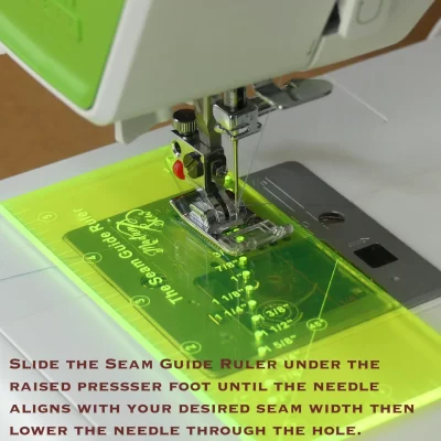 Seam Guide Ruler by Madam Sew - Lower The Presser Foot Image - Quiltblox.com