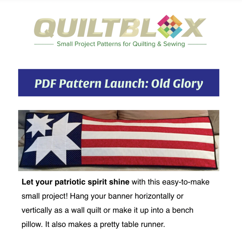 The Quiltblox eNewsletter - 1 May 2023