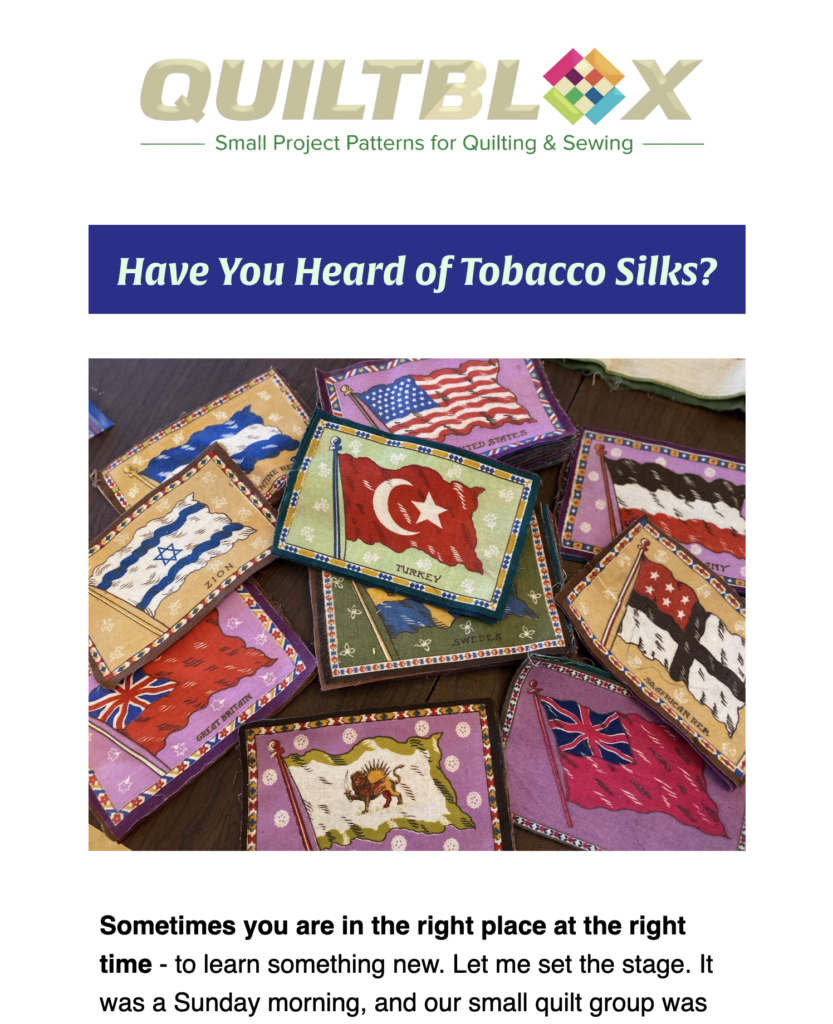 The Quiltblox eNewsletter - 21 May 2023