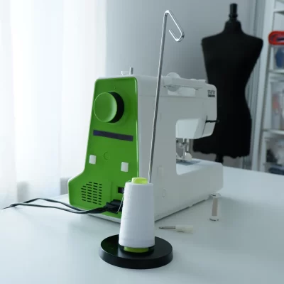 Thread stand for sewing machine cones and spools - thread stand set up next to machine - image - quiltblox.com