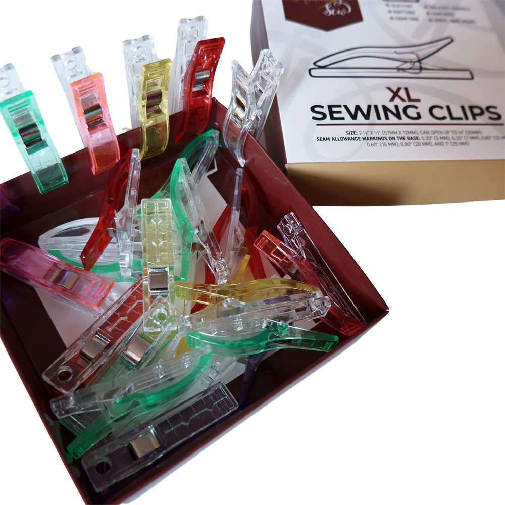 Quilting Clips with Tin Box Package, Assorted Colors, Pack of 100