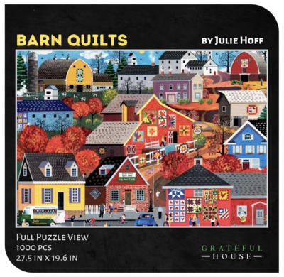 Barn Quilts Jigsaw Puzzle by Julie Hoff for Grateful House - Quiltblox.com