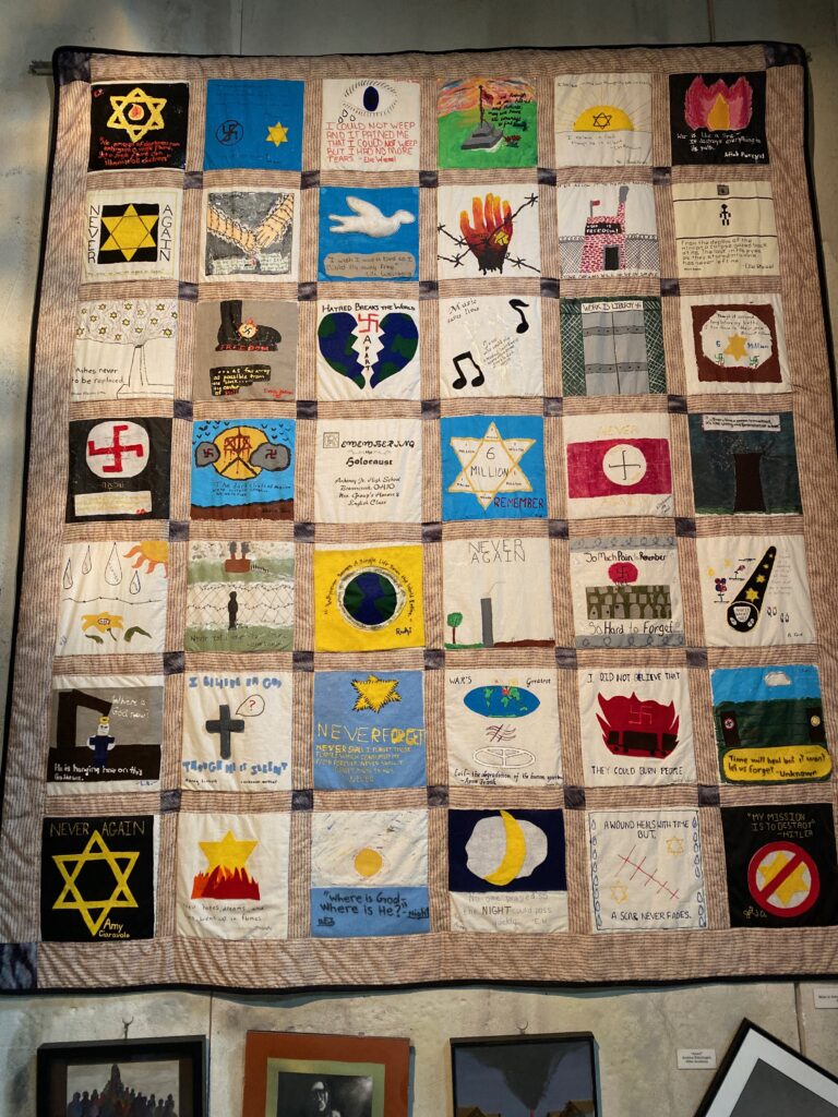 Quilts that document our history - National Air Force Museum - Holocaust Memorial Quilt - Made at Ankeny Junior High School Beavercreek Ohio - Image - Quiltblox.com