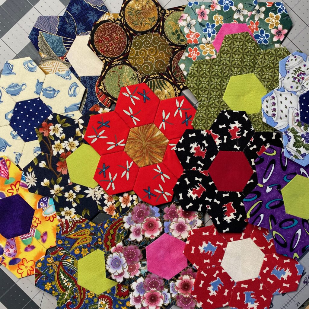 English Paper Piecing Project Update - A Few Completed Flowers - Image - Quiltblox.com