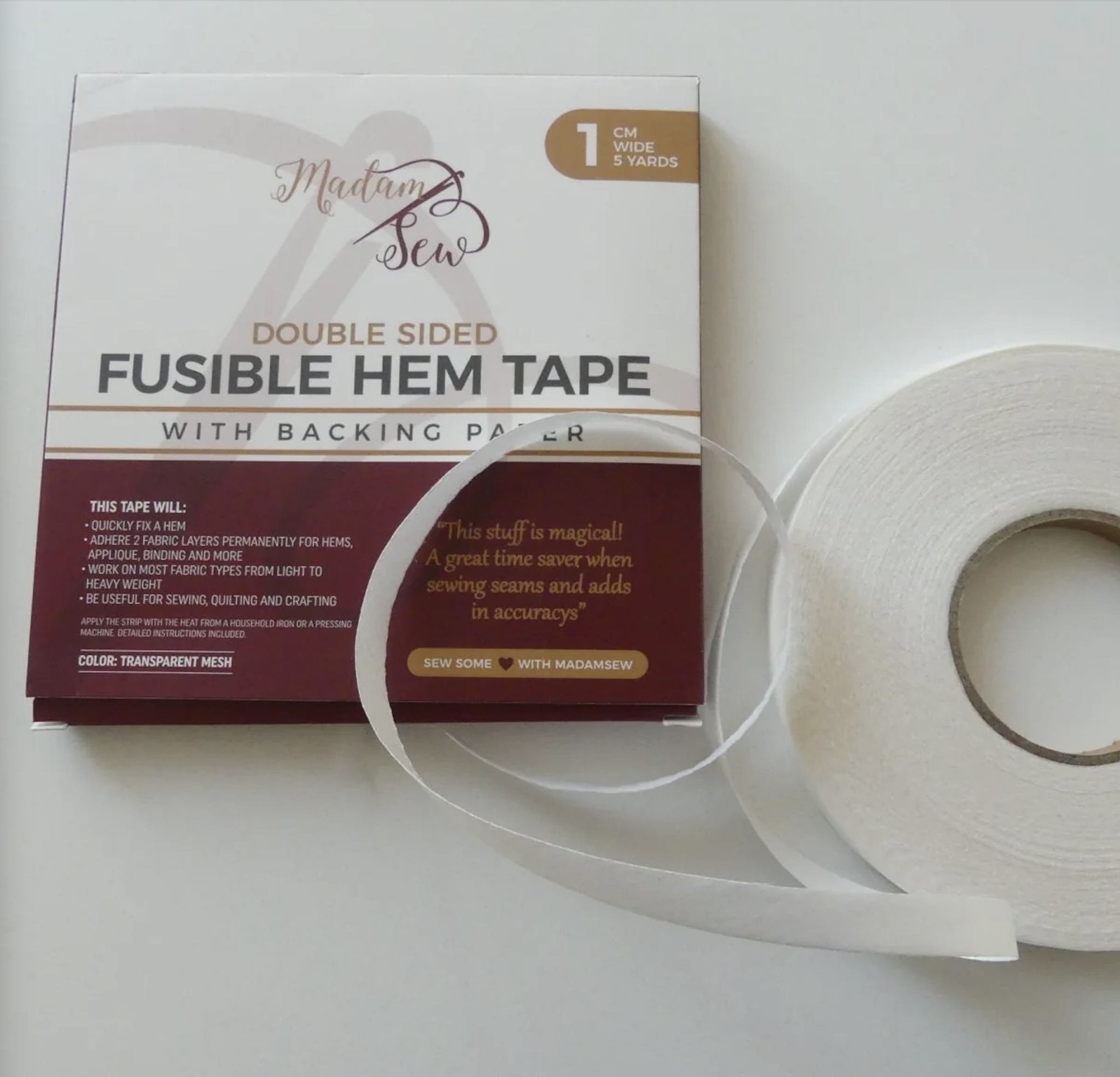 Fusible Hem Tape by Madam Sew