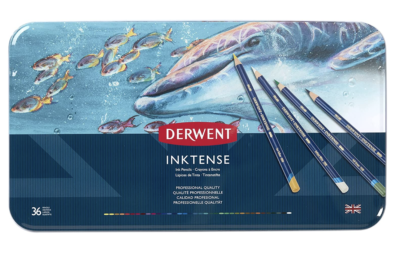 Inktense Colored Pencils - Image - Metal Box of Pencils - Quiltblox.com