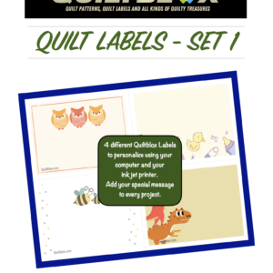 QB136 - Quilt Labels - Set 1 - Front Cover