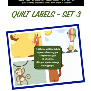 QB138 - Quilt Labels - Set 3 - Front Cover