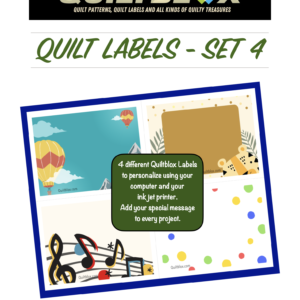 QB139 - Quilt Labels - Set 4 - Front Cover