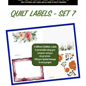 QB142 - Quilt Labels - Set 7 - Front Cover