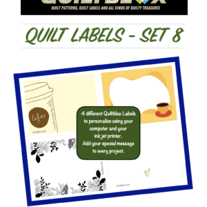 QB143 - Quilt Labels - Set 8 - Front Cover