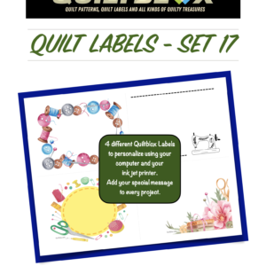 QB156 - Quilt Labels - Set 17 - Front Cover