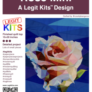 Rose Mini Quilt Kit by Legit Kits - Front Cover Image