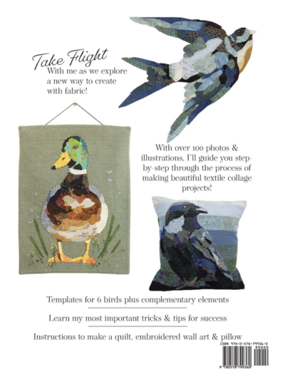 Take Flight - Fun With Textile Collage by Emily Taylor - Back Cover Image - Quiltblox.com