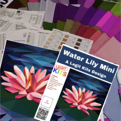 Water Lily Mini by Legit Kits - Image of Kit Contents - Quiltblox.com